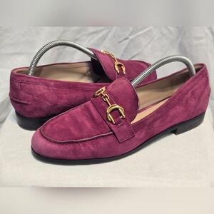 STUART WEITZMAN Owen Buckle Womens Loafers Sz 11 B Cranberry